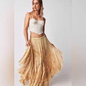 Free People One Clover Printed Maxi Skirt